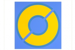 Circle Cut in Half [yellow / blue], 1967, 44 x 44 cm, edition of 35